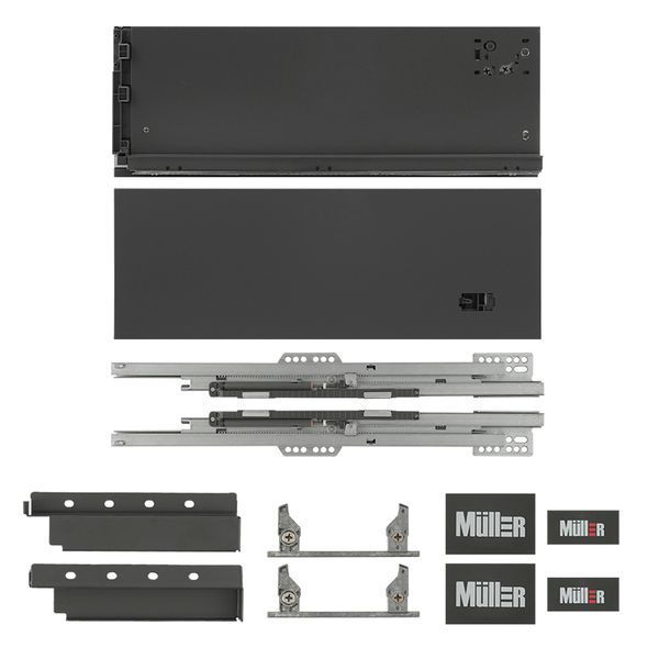 Комплект для шухляди Muller Box profi line 3D L=450 Н=178 антрацит 185355 фото