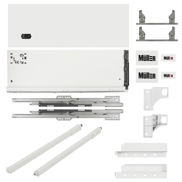 Комплект для ящика Muller Box profi line 3D L=500 Н=178 (+1 рейлинг) белый 194544 фото