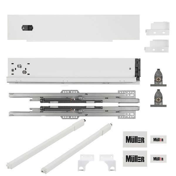 Комплект для шухляди Muller Box profi line 3D L=450 Н=95 (+1 релінг) білий 194527 фото
