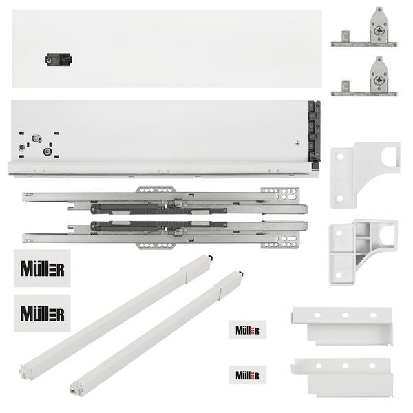 Комплект для шухляди Muller Box profi line 3D L=450 Н=127 (+1 релінг) білий 194503 фото