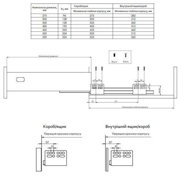 Комплект для шухляди Muller Box profi line 3D L=450 Н=127 (+1 релінг) білий 194503 фото