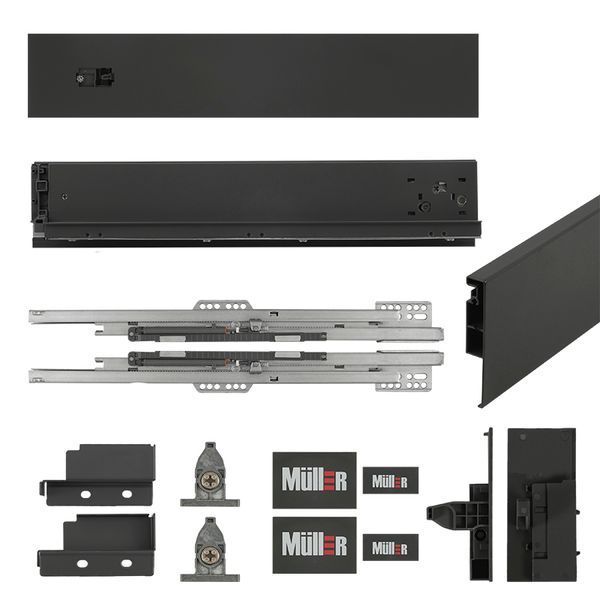 Комплект для внутреннего ящика Muller Box profi line 3D L=500 Н=95 антрацит 194485 фото