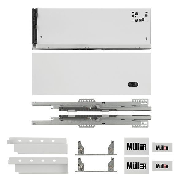 Комплект для шухляди Muller Box profi line 3D L=500 Н=178 білий 185386 фото