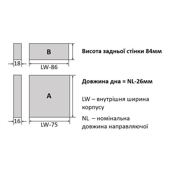 Комплект Muller Box profi line L=450 Н=95 антрацит 73601 фото